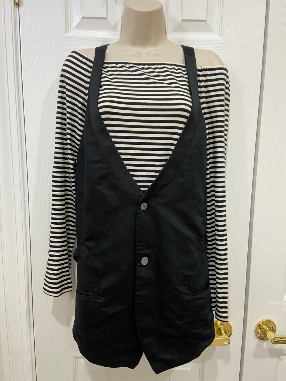 Diesel Black Vest with Script Logo Plaque